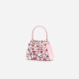 PINK MULTI CRYSTAL MINI ЧАНТА Self-portrait SS26-317-P-PINK