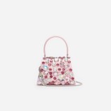 PINK MULTI CRYSTAL MINI ЧАНТА Self-portrait SS26-317-P-PINK