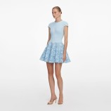 BLUE CREPE LACE MINI РОКЛЯ Self-portrait SS26-095S-BL-BLUE