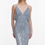 BLUE RHINESTONE MESH MAXI РОКЛЯ Self-portrait SS26-161XA-BL-BLUE