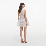 WHITE TULLE LACE MINI РОКЛЯ Self-portrait PF26-101S-W-WHITE