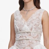 WHITE TULLE LACE MINI РОКЛЯ Self-portrait PF26-101S-W-WHITE