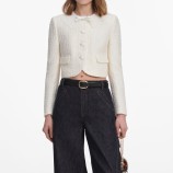 CREAM BOUCLE LACE COLLAR BLAZER Self-portrait PF26-002J-C-CREAM