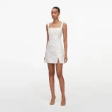 WHITE SEQUIN LACE MINI DRESS Self-portrait AW26-005S-W-WHITE