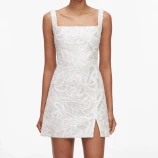 WHITE SEQUIN LACE MINI DRESS Self-portrait AW26-005S-W-WHITE