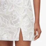 WHITE SEQUIN LACE MINI DRESS Self-portrait AW26-005S-W-WHITE