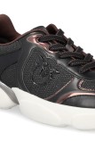 ALBA 03 - МАРАТОНКИ CALF LEATHER/MESH/MIRROR BLACK PINKO SS0211-P027-Z99